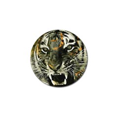 Angry Tiger Animal Broken Glasses Golf Ball Marker