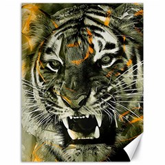 Angry Tiger Animal Broken Glasses Canvas 18  X 24  by Cemarart