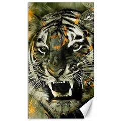 Angry Tiger Animal Broken Glasses Canvas 40  X 72  by Cemarart