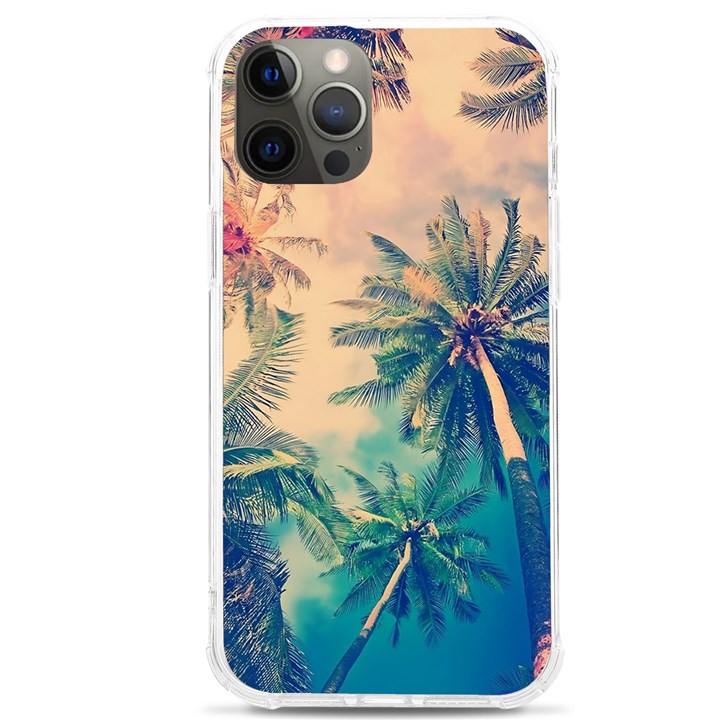 Palm Trees Beauty Nature Clouds Summer iPhone 12 Pro max TPU UV Print Case