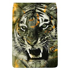 Angry Tiger Animal Broken Glasses Removable Flap Cover (l) by Cemarart