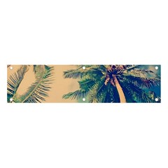 Palm Trees Beauty Nature Clouds Summer Banner And Sign 4  X 1  by Cemarart