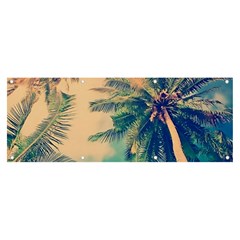 Palm Trees Beauty Nature Clouds Summer Banner And Sign 8  X 3  by Cemarart