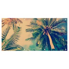 Palm Trees Beauty Nature Clouds Summer Banner And Sign 8  X 4  by Cemarart