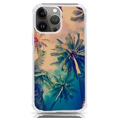 Palm Trees Beauty Nature Clouds Summer Iphone 13 Pro Max Tpu Uv Print Case by Cemarart