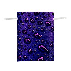 Purple Waterdrops Water Drops Lightweight Drawstring Pouch (l) by Cemarart