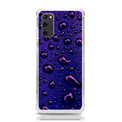 Purple Waterdrops Water Drops Samsung Galaxy S20 6 2 Inch Tpu Uv Case by Cemarart