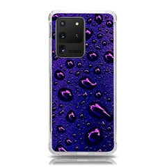 Purple Waterdrops Water Drops Samsung Galaxy S20 Ultra 6 9 Inch Tpu Uv Case by Cemarart