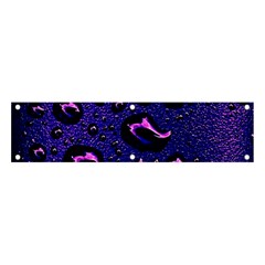 Purple Waterdrops Water Drops Banner And Sign 4  X 1 