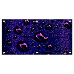 Purple Waterdrops Water Drops Banner And Sign 4  X 2 