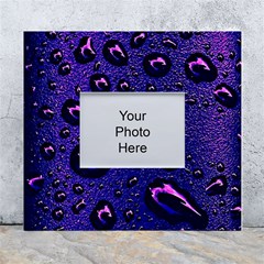 Purple Waterdrops Water Drops White Wall Photo Frame 5  X 7  by Cemarart