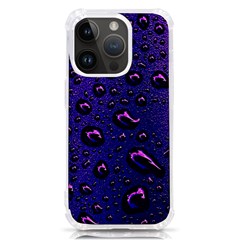 Purple Waterdrops Water Drops Iphone 14 Pro Tpu Uv Print Case by Cemarart