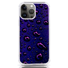 Purple Waterdrops Water Drops Iphone 13 Pro Max Tpu Uv Print Case by Cemarart