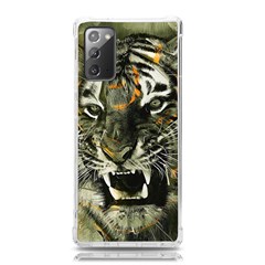 Angry Tiger Animal Broken Glasses Samsung Galaxy Note 20 Tpu Uv Case by Cemarart