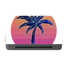 Abstract 3d Art Holiday Island Palm Tree Pink Purple Summer Sunset Water Memory Card Reader With Cf by Cemarart