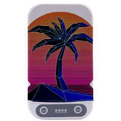 Abstract 3d Art Holiday Island Palm Tree Pink Purple Summer Sunset Water Sterilizers by Cemarart