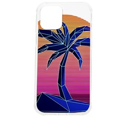 Abstract 3d Art Holiday Island Palm Tree Pink Purple Summer Sunset Water Iphone 12 Pro Max Tpu Uv Print Case by Cemarart