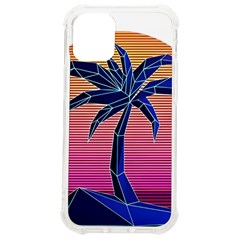 Abstract 3d Art Holiday Island Palm Tree Pink Purple Summer Sunset Water Iphone 12 Mini Tpu Uv Print Case	 by Cemarart