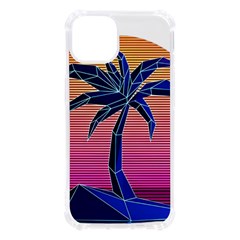 Abstract 3d Art Holiday Island Palm Tree Pink Purple Summer Sunset Water Iphone 13 Tpu Uv Print Case by Cemarart