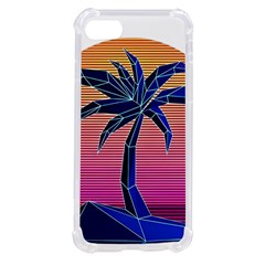 Abstract 3d Art Holiday Island Palm Tree Pink Purple Summer Sunset Water Iphone Se by Cemarart