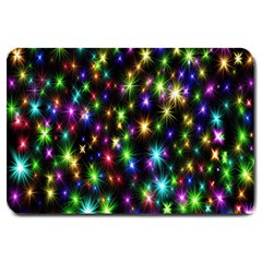 Star Colorful Christmas Abstract Large Doormat by Cemarart