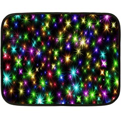 Star Colorful Christmas Abstract Two Sides Fleece Blanket (mini) by Cemarart