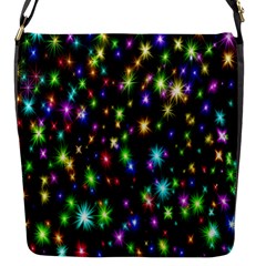 Star Colorful Christmas Abstract Flap Closure Messenger Bag (s) by Cemarart