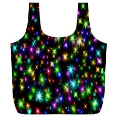 Star Colorful Christmas Abstract Full Print Recycle Bag (xl) by Cemarart