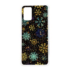 Gold Teal Snowflakes Samsung Galaxy S20plus 6 7 Inch Tpu Uv Case by Grandong