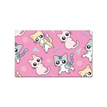 Cute Animal Little Cat Seamless Pattern Sticker Rectangular (100 pack) Front