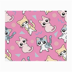 Cute Animal Little Cat Seamless Pattern Small Glasses Cloth (2 Sides) by Grandong