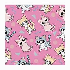 Cute Animal Little Cat Seamless Pattern Medium Glasses Cloth by Grandong