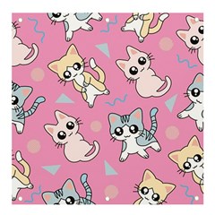 Cute Animal Little Cat Seamless Pattern Banner And Sign 4  X 4  by Grandong