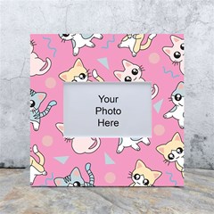 Cute Animal Little Cat Seamless Pattern White Box Photo Frame 4  X 6  by Grandong