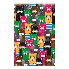 Cat Funny Colorful Pattern Shower Curtain 48  x 72  (Small) 