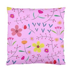 Pink Flowers Pattern Standard Cushion Case (two Sides) by Grandong