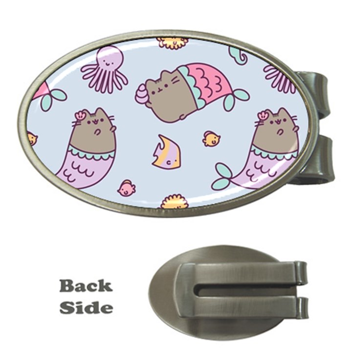 Pusheen Cat Cute Money Clips (Oval) 