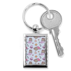 Pusheen Cat Cute Key Chain (rectangle) by Grandong