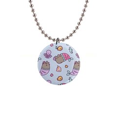 Pusheen Cat Cute 1  Button Necklace by Grandong