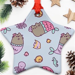 Pusheen Cat Cute Star Ornament (two Sides) by Grandong