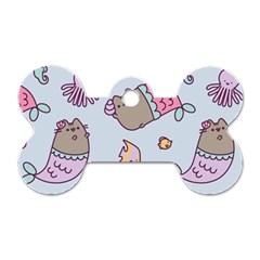 Pusheen Cat Cute Dog Tag Bone (one Side) by Grandong