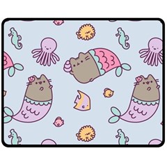 Pusheen Cat Cute Fleece Blanket (medium) by Grandong