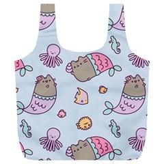 Pusheen Cat Cute Full Print Recycle Bag (xl) by Grandong