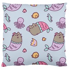 Pusheen Cat Cute Large Premium Plush Fleece Cushion Case (one Side) by Grandong