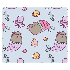 Pusheen Cat Cute Two Sides Premium Plush Fleece Blanket (small) by Grandong