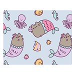 Pusheen Cat Cute Two Sides Premium Plush Fleece Blanket (Large) 80 x60  Blanket Front