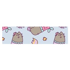 Pusheen Cat Cute Oblong Satin Scarf (16  X 60 ) by Grandong