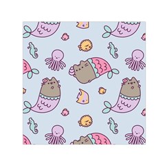 Pusheen Cat Cute Square Satin Scarf (30  X 30 ) by Grandong