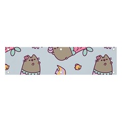 Pusheen Cat Cute Banner And Sign 4  X 1  by Grandong