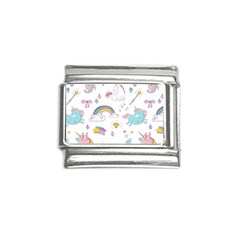 Unicorn Diamond Rainbow Shooting Star Italian Charm (9mm) by Grandong